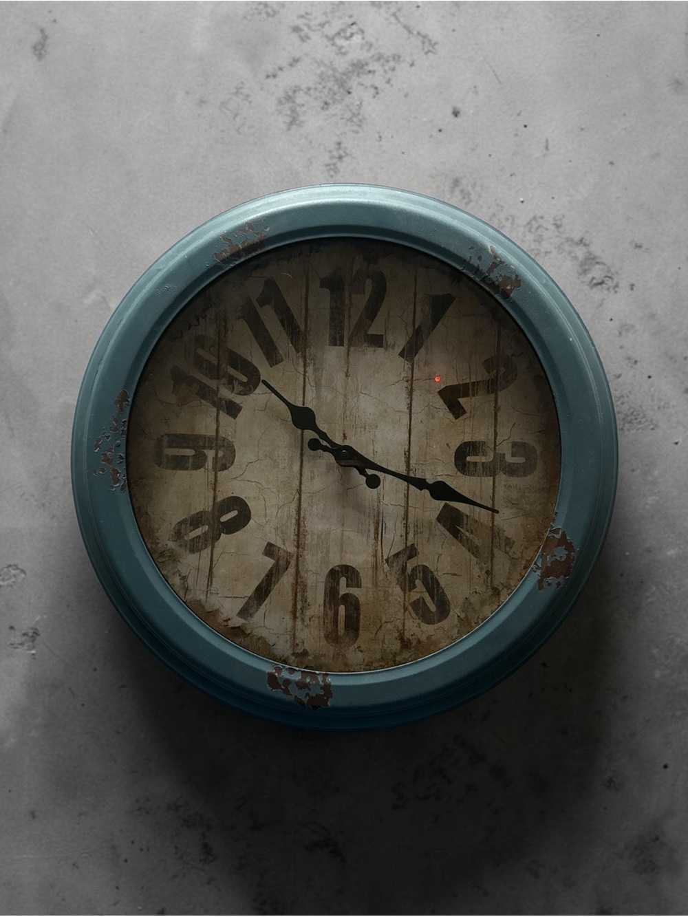 Rustic Blue Wall Clock